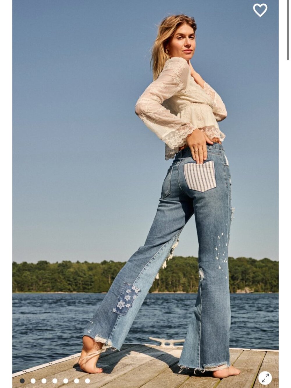 Altar'd State Keri Patchwork Flare Jean NWT